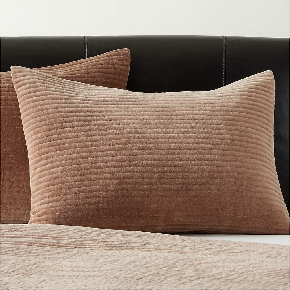 Crate & Barrel CB2 Shadow Toffee Pillow Sham - One Sham